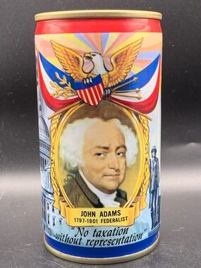 Vintage Beer Can Falstaff John Adams No Taxation Without Representation Empty
